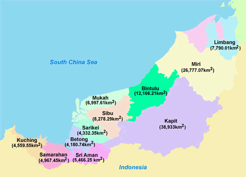 Sarawak Division Map